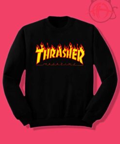 Thrasher Magazine Fire Flame Crewneck Sweatshirt