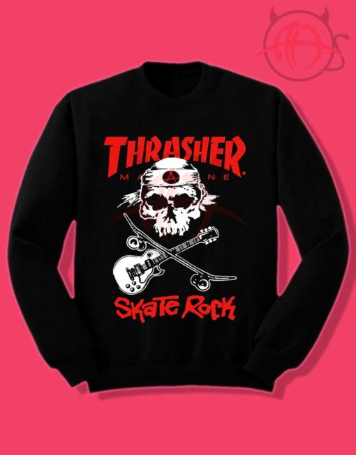 Thrasher Skate Rock Skull Crewneck Sweatshirt