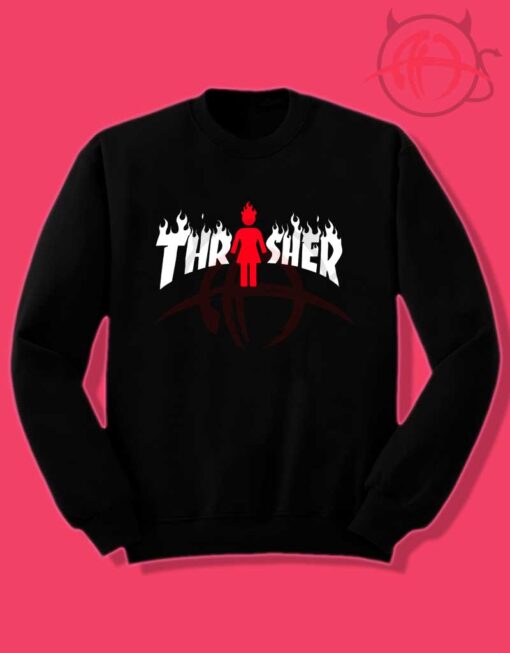 Thrasher Women Fire Crewneck Sweatshirt