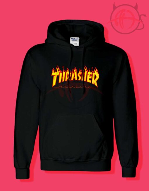 Thrasher Magazine Fire Flame Hoodies