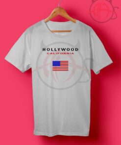 Hollywood California Flag T Shirt