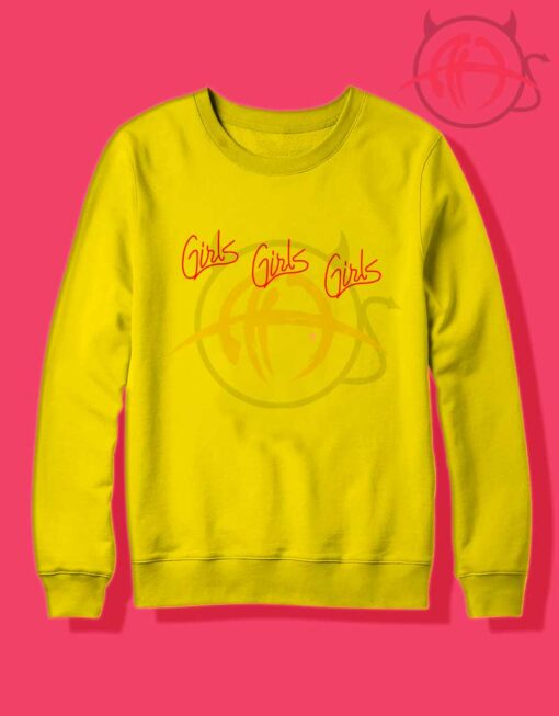 Girl Girl Girl Tumblr Yellow Crewneck Sweatshirt