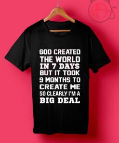 God Created The World In 7 Days T Shirt