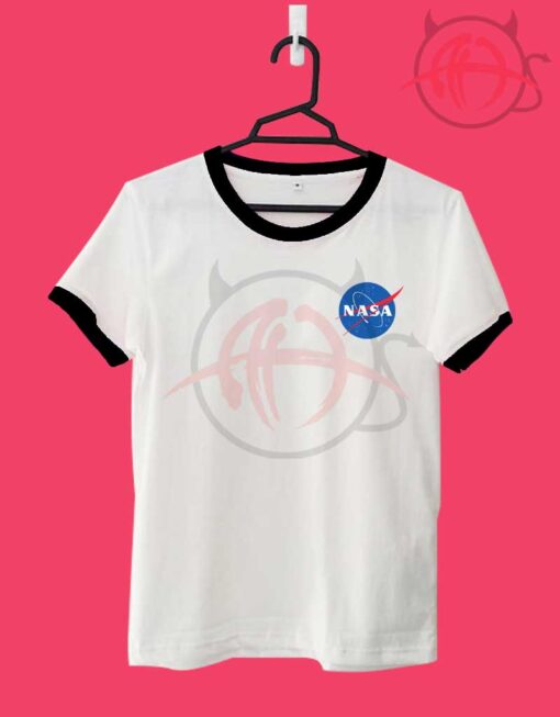 Nasa Logo Pocket Unisex Ringer T Shirt