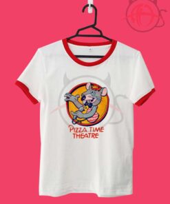 Pizza Time Theater Chuck E Cheese Unisex Ringer T Shirt