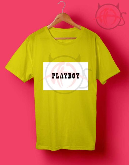 Playboy Block White T Shirt