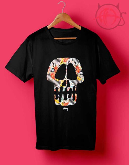 Stussy Black Skull Flowers