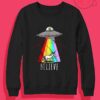 alien and unicorn believe
