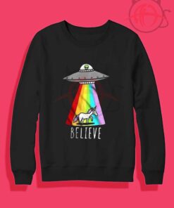 alien and unicorn believe