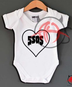 5 Seconds of Summer Black Heart Baby Onesie