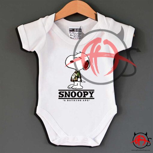 A Bathing Ape Peanuts Baby Onesie