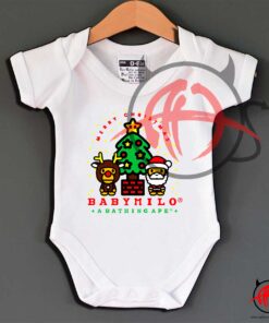 A Bathing Ape Christmas Baby Onesie