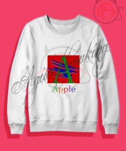 Apple Funny Rainbow Crewneck Sweatshirt