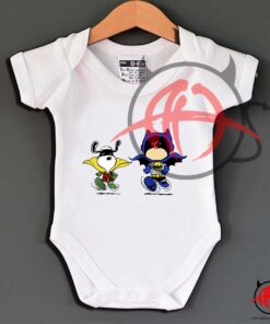 Batman and Robin Peanuts Baby Onesie