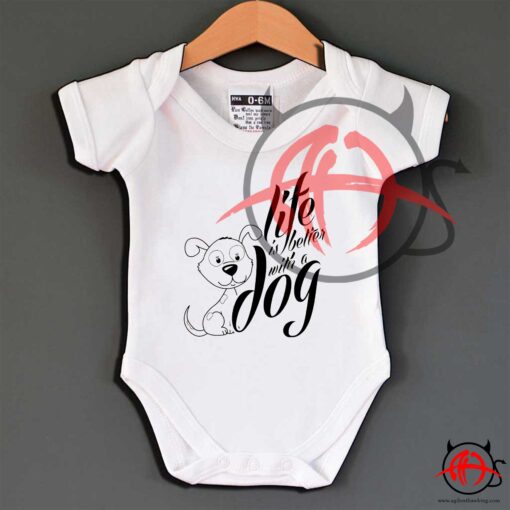 Better With A Dog Baby Onesie