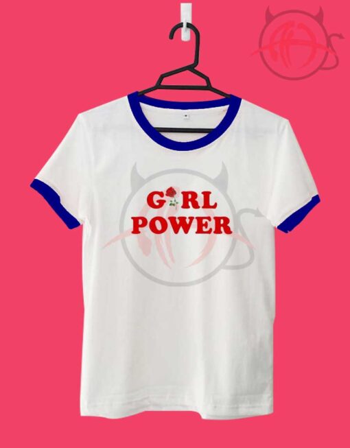 Girl Power Unisex Ringer T Shirt