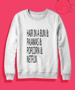 Panjamas Popcorn Netfelix Crewneck Sweatshirt