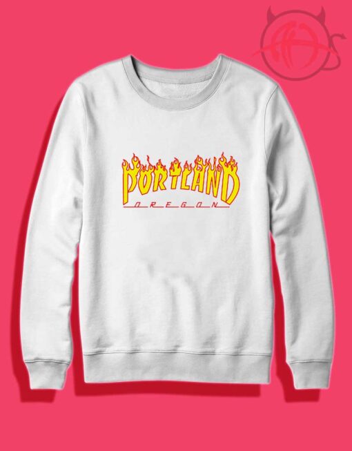 Portland Flame Fire Crewneck Sweatshirt