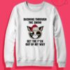 A Grumpy Cat Jingle Bells Crewneck Sweatshirt