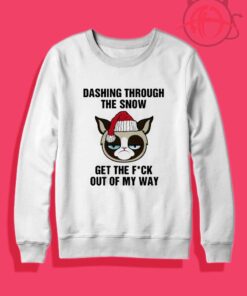 A Grumpy Cat Jingle Bells Crewneck Sweatshirt