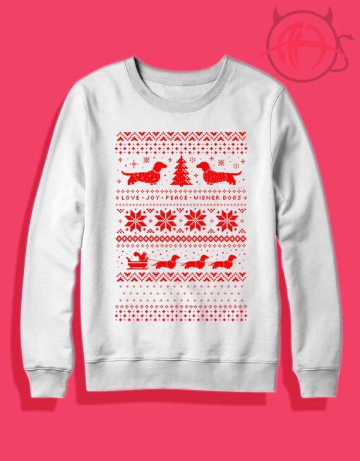 Dachshunds Christmas Ugly Crewneck Sweatshirt