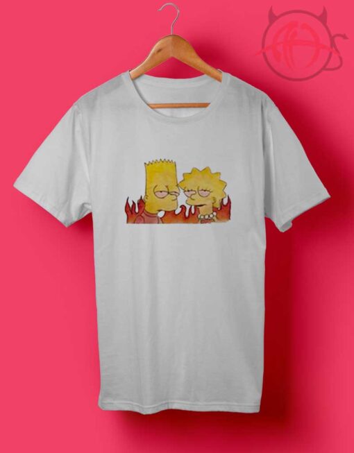 Simpson Fire Burning T Shirt