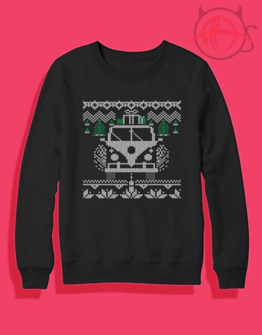 Vintage Retro Camper Van Ugly Crewneck Sweatshirt