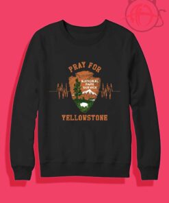 Pray For Yellowstone Earthquake Crewneck Sweatshirt