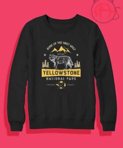 Yellowstone National Park Wolf Crewneck Sweatshirt