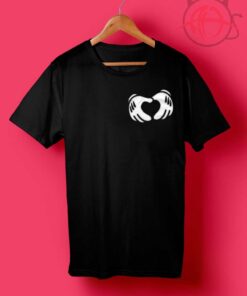Mickey Mouse Love Hand T Shirts