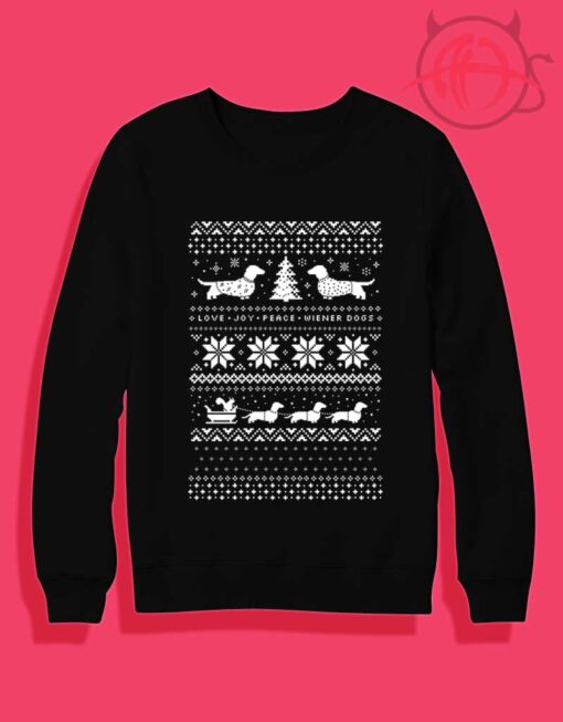 Dachshunds Christmas Ugly Crewneck Sweatshirt