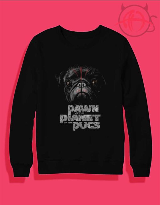 Dawn Of The Planet Pugs Crewneck Sweatshirt