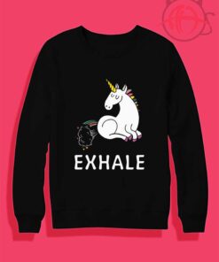 Exhale Unicorn Crewneck Sweatshirt