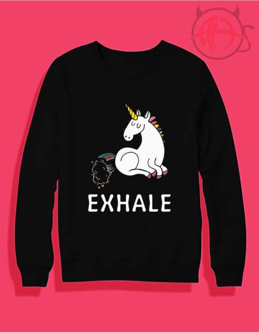 Exhale Unicorn Crewneck Sweatshirt
