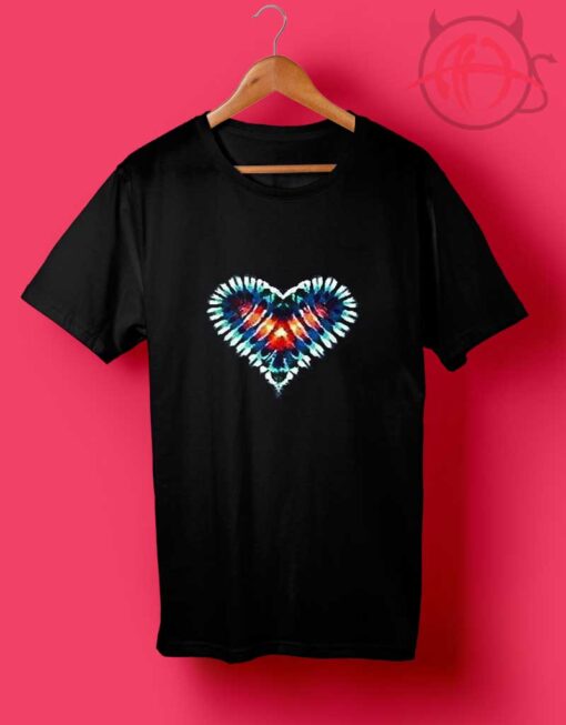 Extreme Rainbow Heart Tie Dye T Shirts