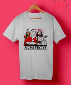 Home Boys Santa And Jesus T Shirts