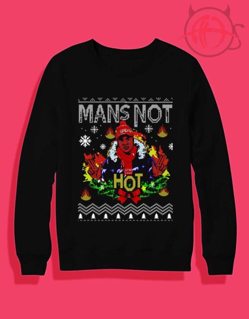 Mans Not Hot Christmas Crewneck Sweatshirt