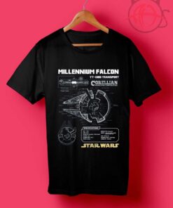 Millennium Falcon Schematic T Shirts