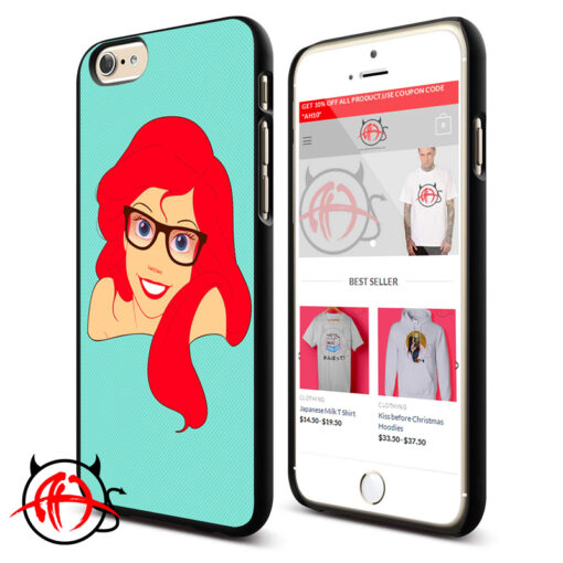 Ariel Little Mermaid Wearing glass