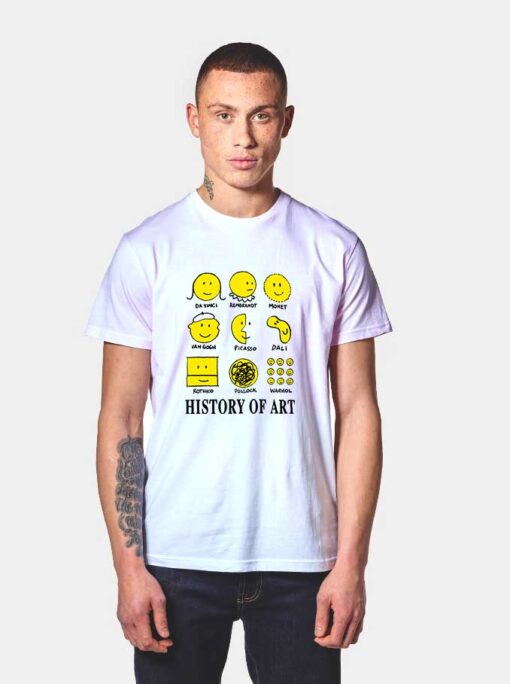 History of Art Smiley Face T Shirts