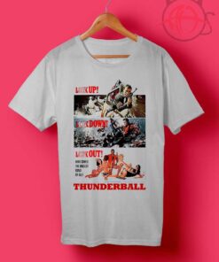 Cheap Custom James Bond Thunderball Retro Movie T Shirts