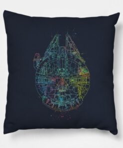 Millenium Falcon Painted Schematic Pillow Case