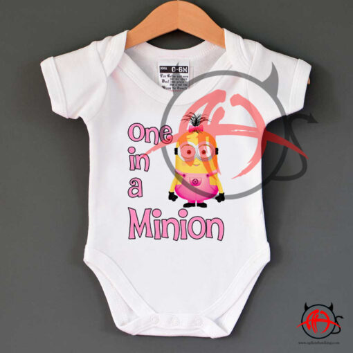 One In A Minion Girl Baby Onesie