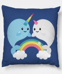 Rainbow Narwhals Pillow Case