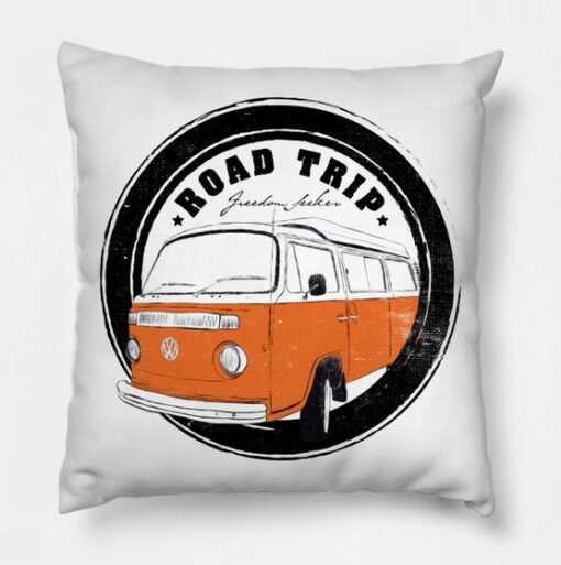 Road Trip Kombi Van Pillow Case