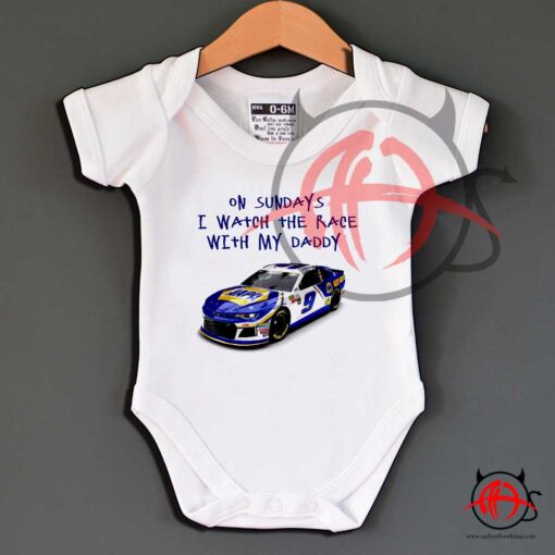 Chase Elliott Watch With Daddy 2018 Car Baby Onesie