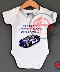 Chase Elliott Watch With Grandpa 2018 Car Baby Onesie