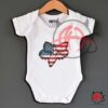 Fox Racing American Flag Baby Onesie