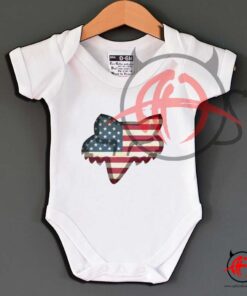 Fox Racing American Flag Baby Onesie