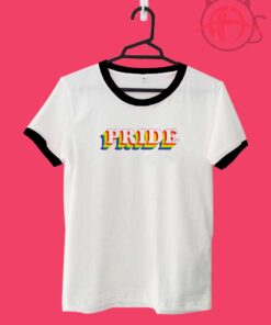 Gay Pride Designs Rainbow Ringer Tee1